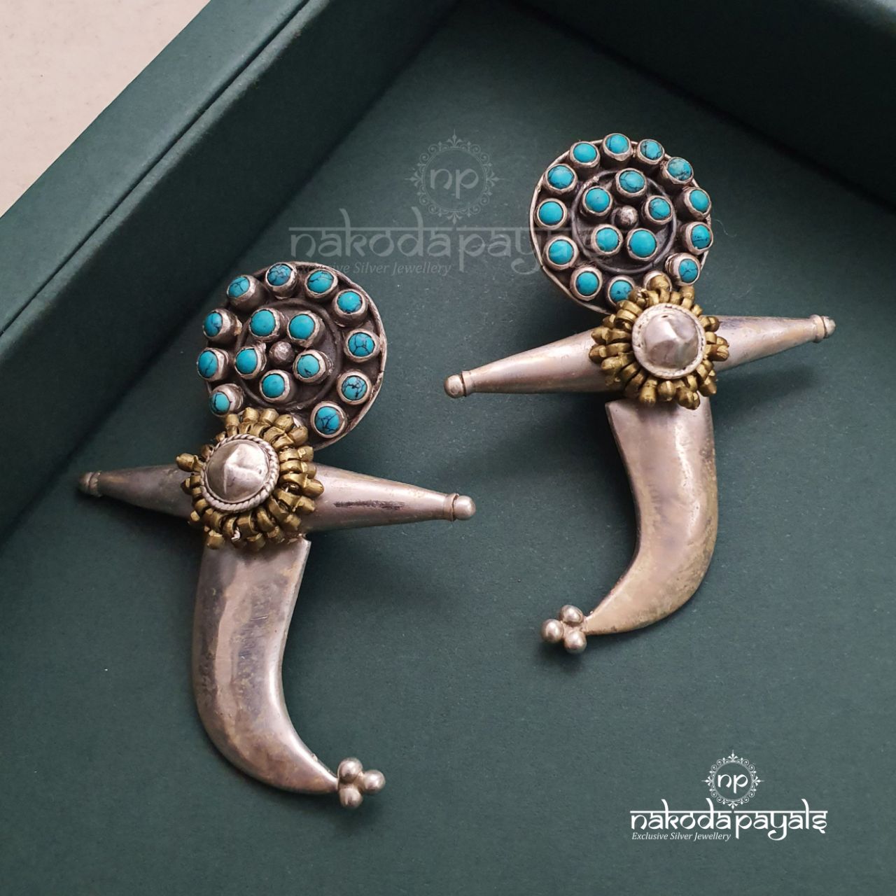Turquoise Nail Earrings