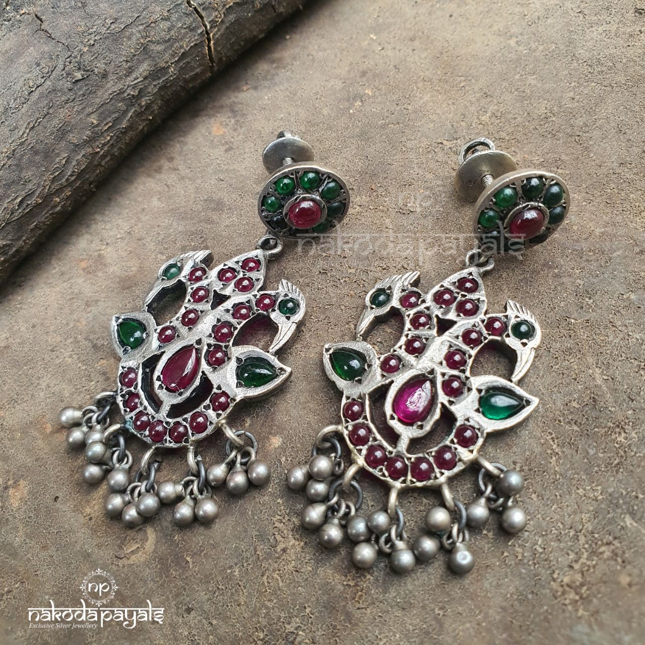 Double Peacock Chandbali