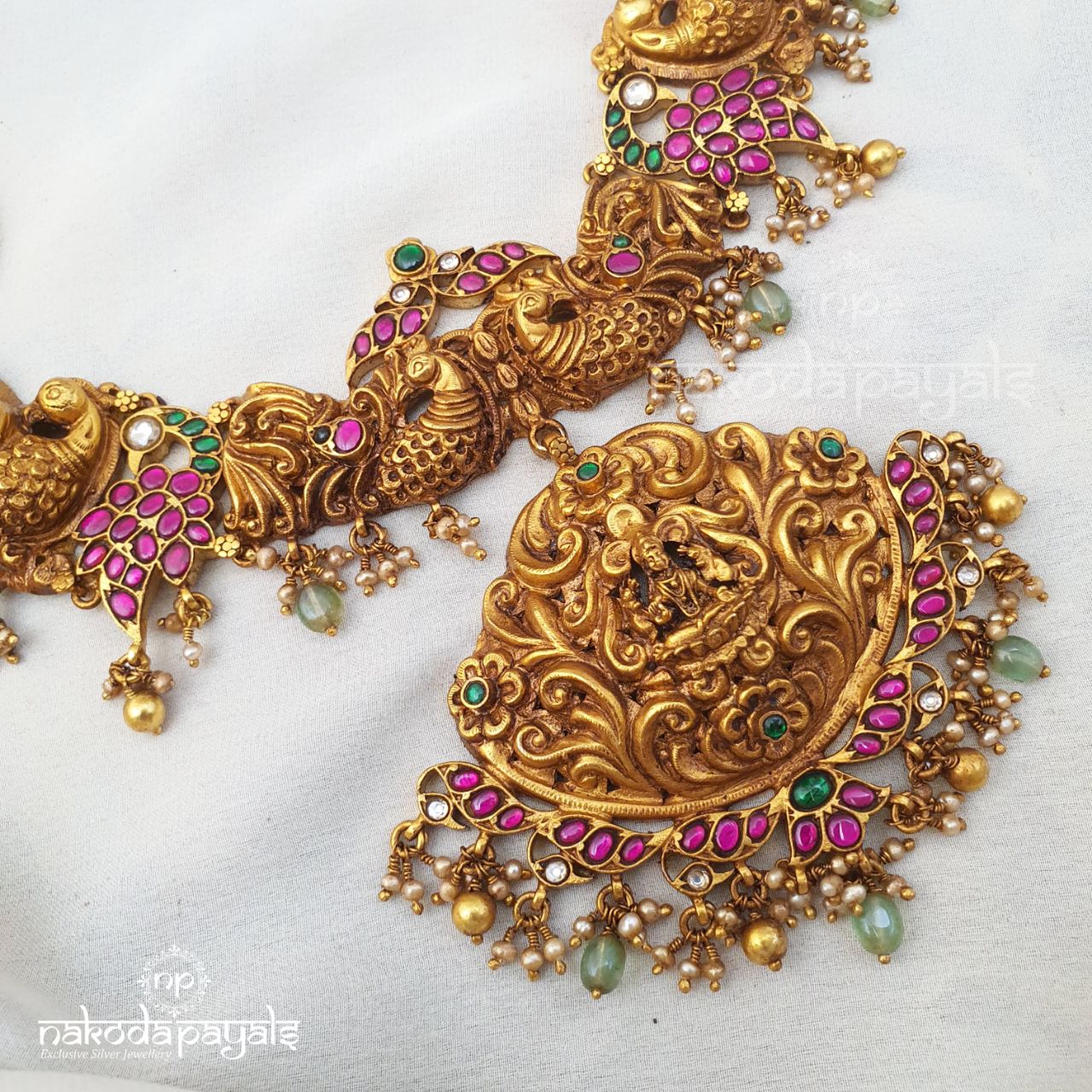 Imperial Lakshmi Peacock Kundan Neckpiece (GN3499)