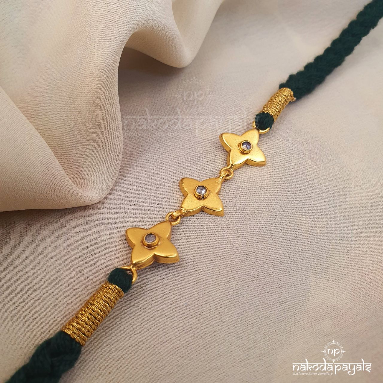 Triple Golden Star Rakhi R5318