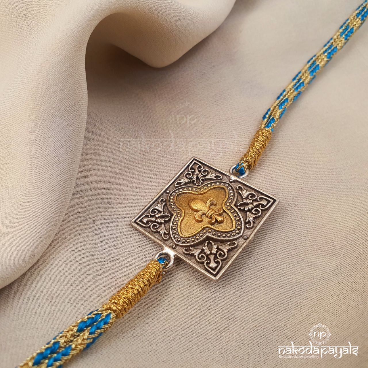 Dual Tone Square Rakhi R5294