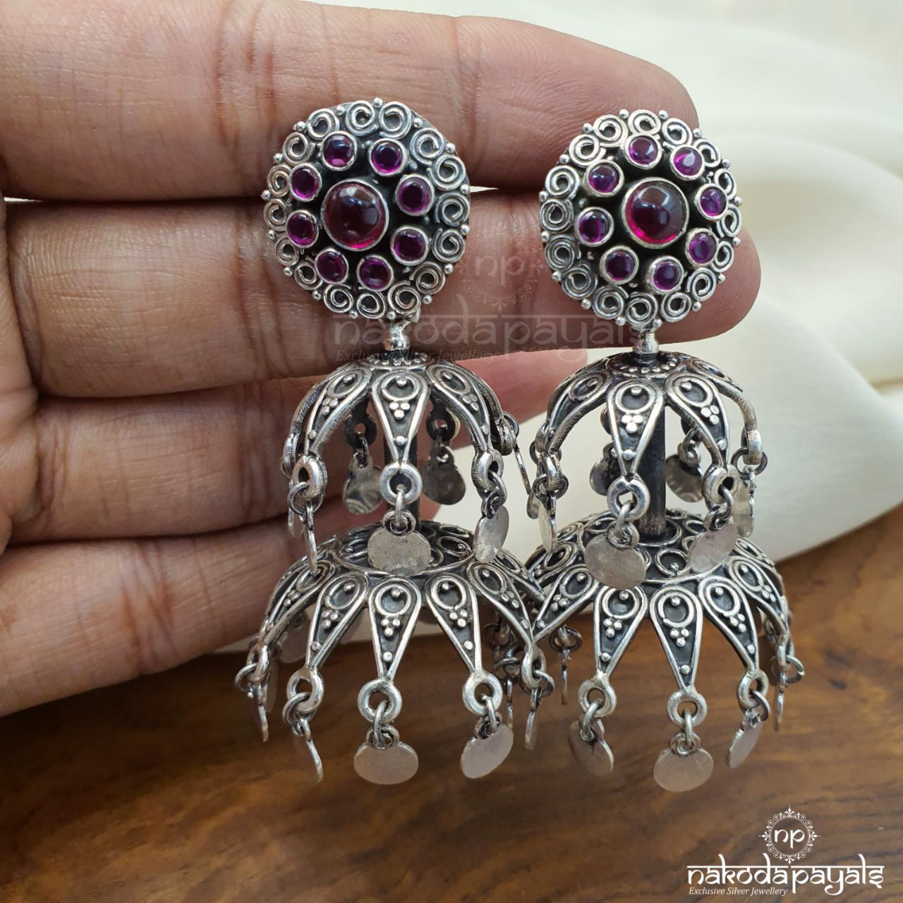 Dainty Studded Double Jhumka