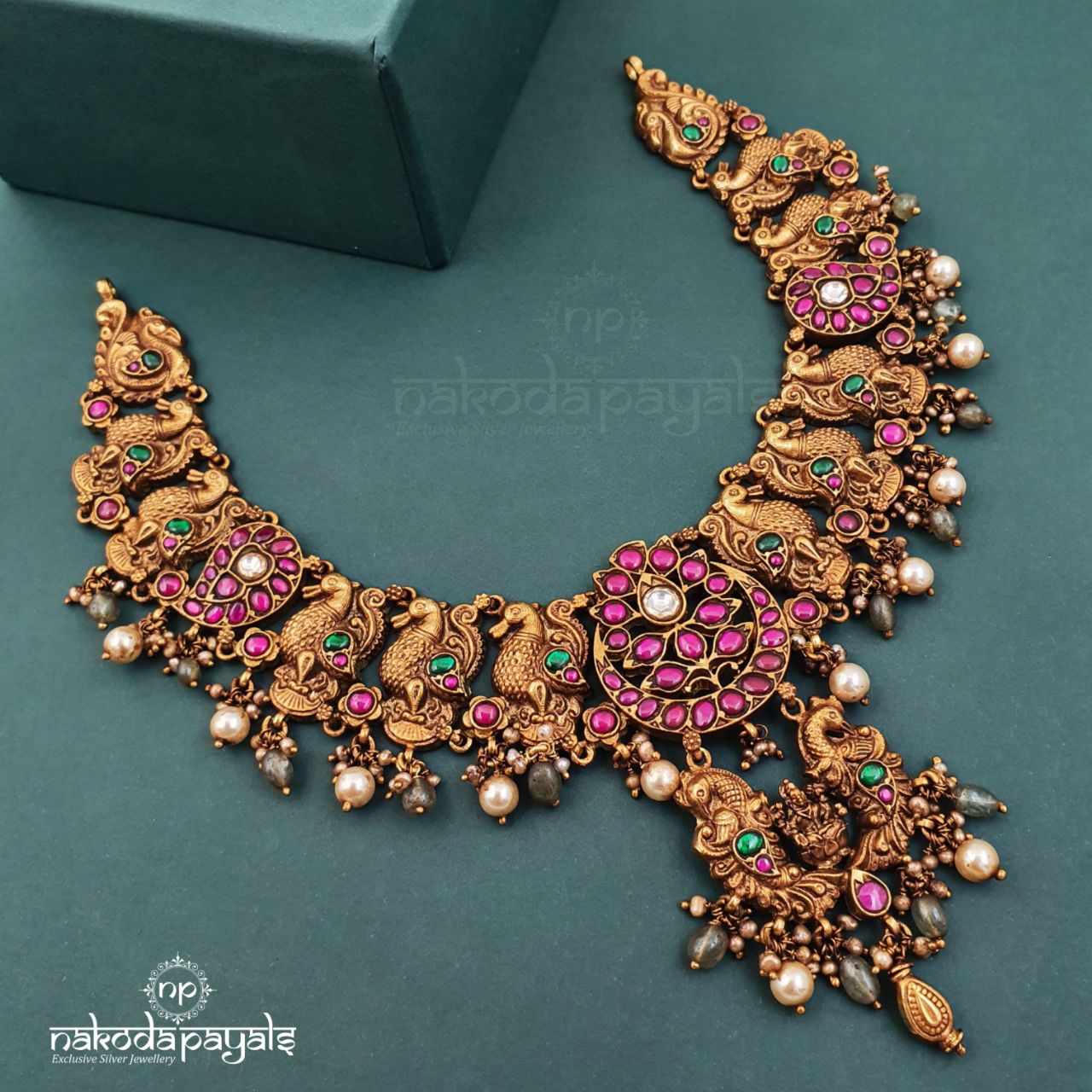Peacock Kundan Neckpiece (Gn3788)