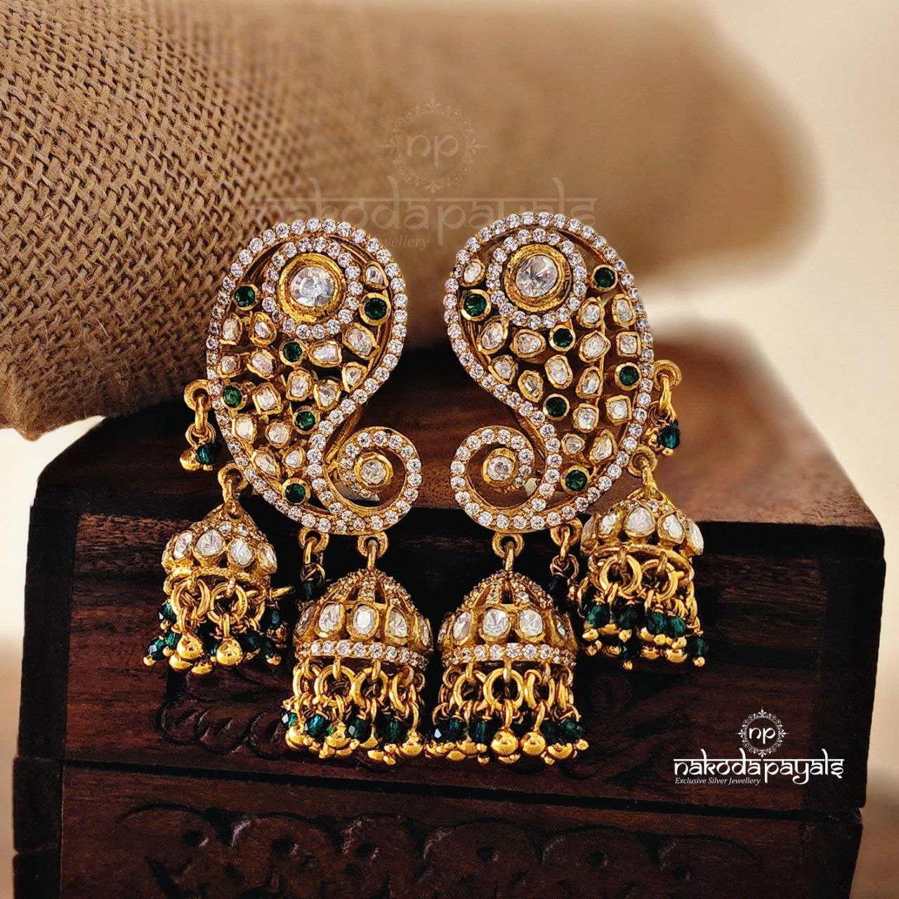 Moissainte Double Jhumka (Ge4358)