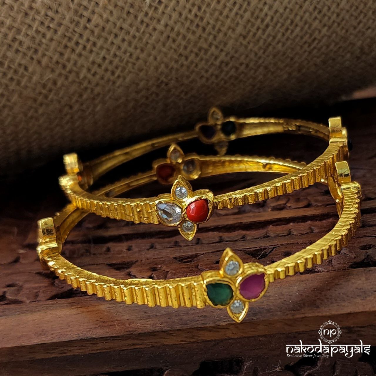 Navarathna Bangle Pair (Gk2132)