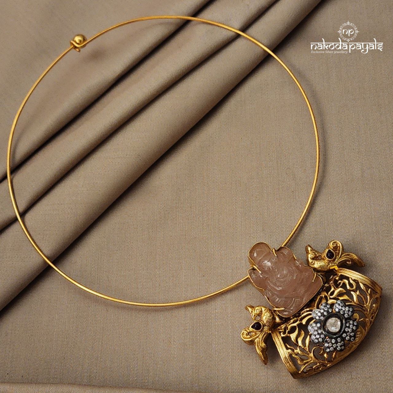 Rose quartz Ganesha Hasli (GN5093)