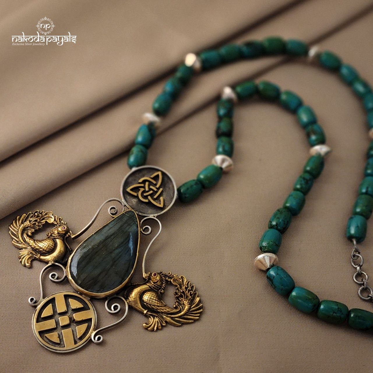 Labradorite Peacock Neckpiece (N6932)