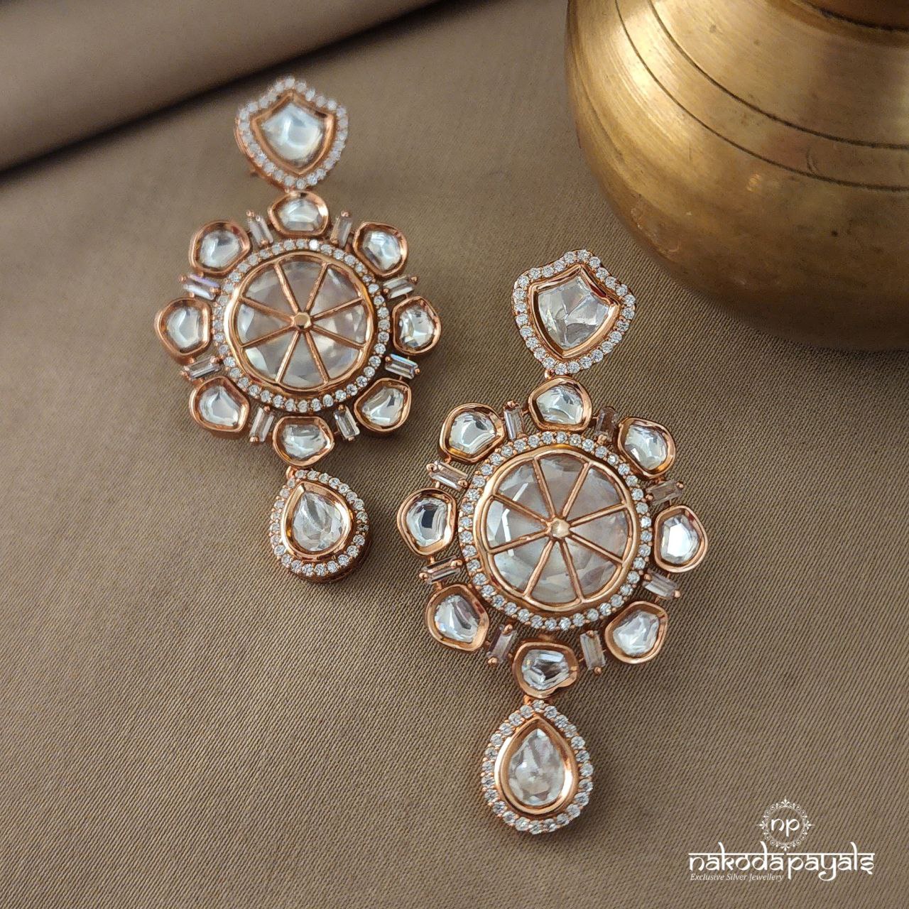 Captivating Rosegold Chandbali (C6701)