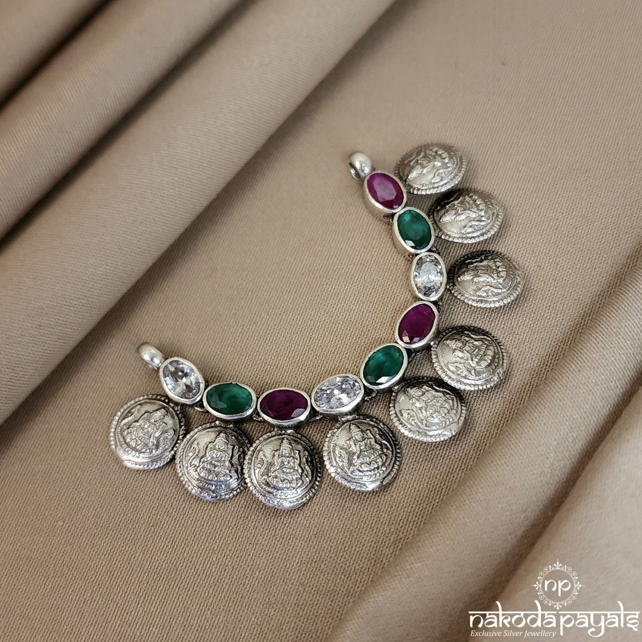 Triple Colour Lakshmi Kasu Pendant (P1702)