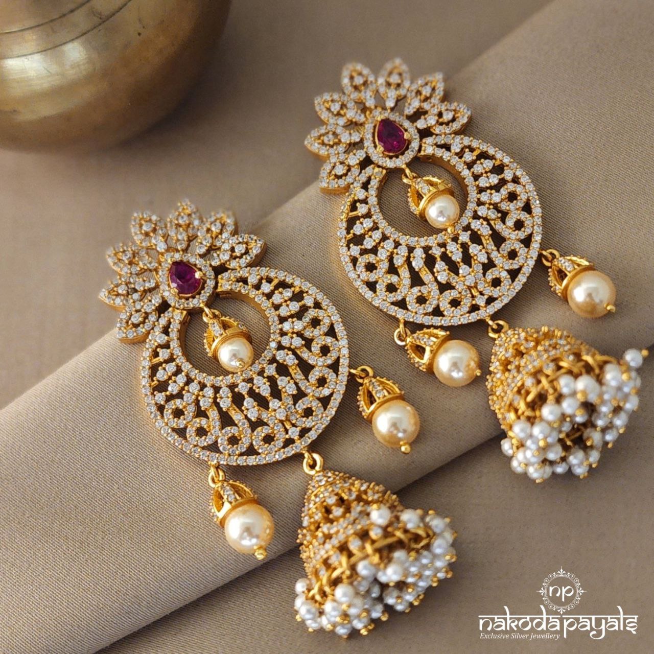 Dazzling CZ Jhumka (Ge4873)1