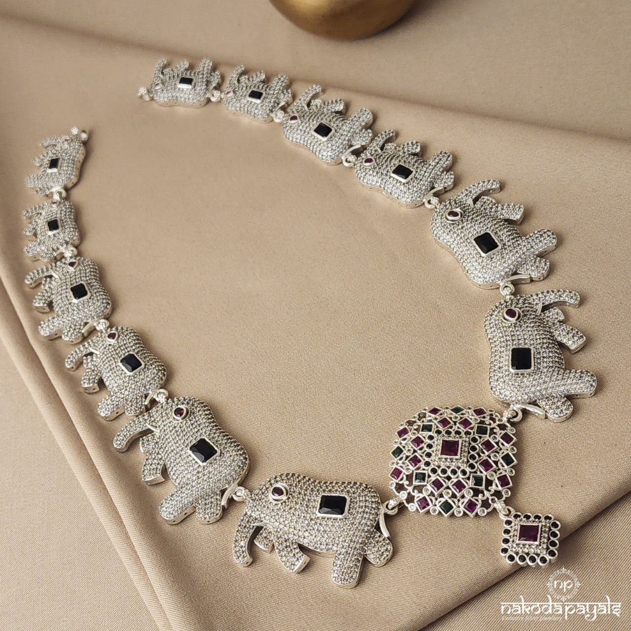 Blue Elephant Neckpiece (N7922)