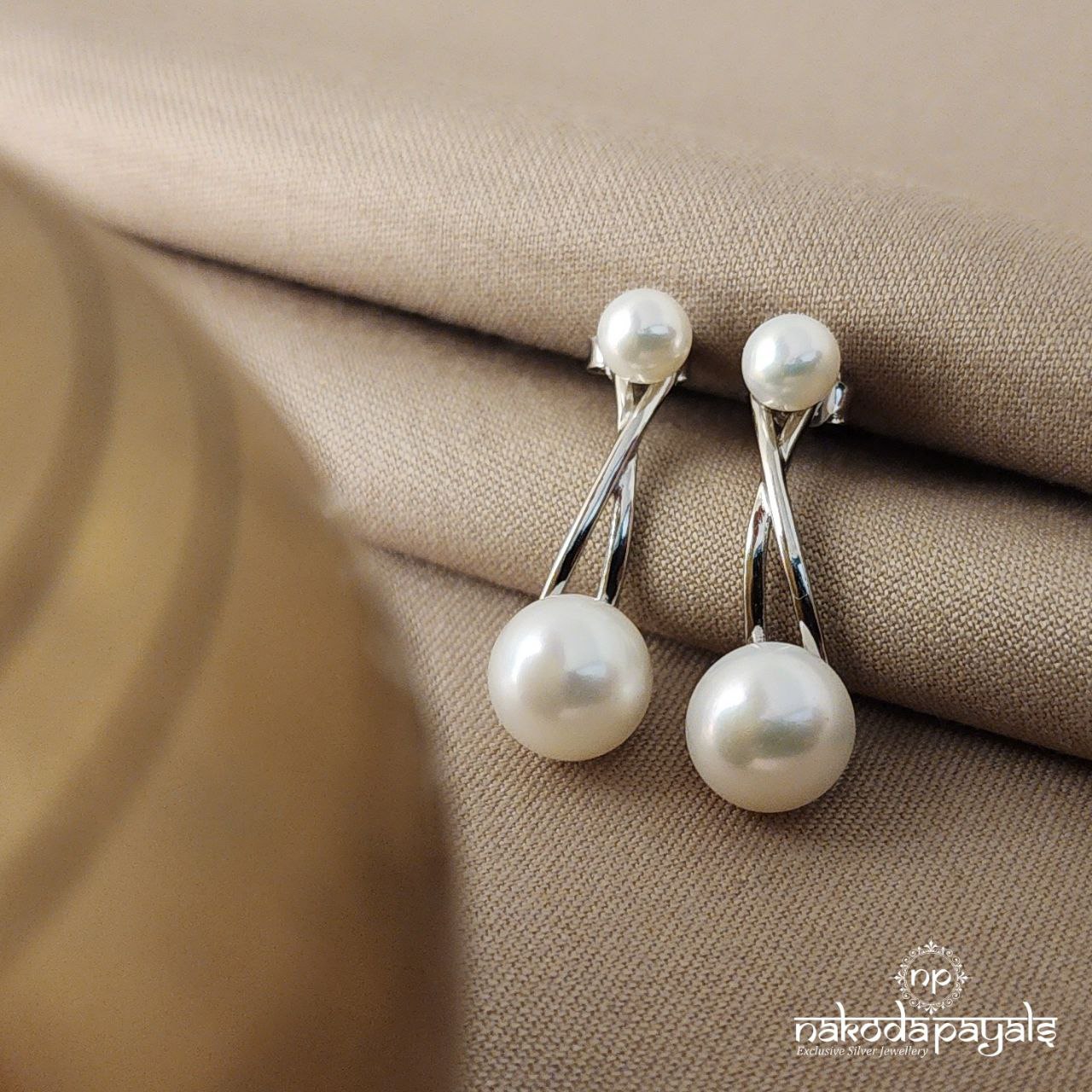 Trendy Pearl Earrings (ST1465) - Main Image