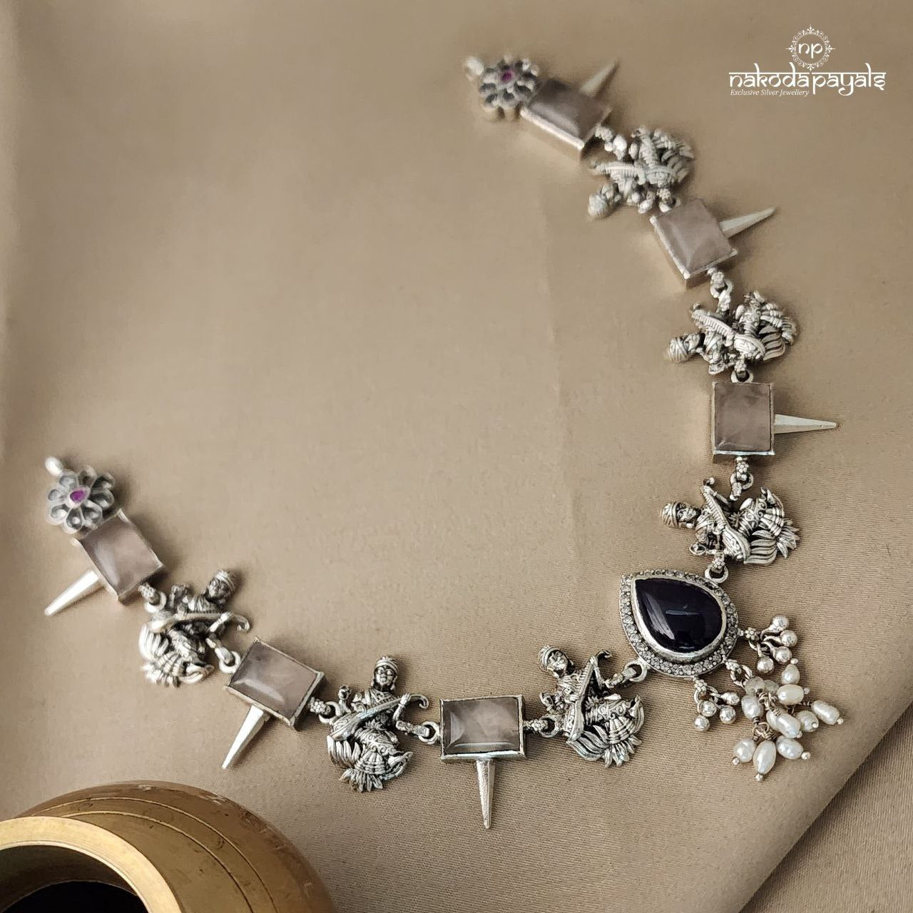 Saraswathi Rosequartz Neckpiece (N8105)