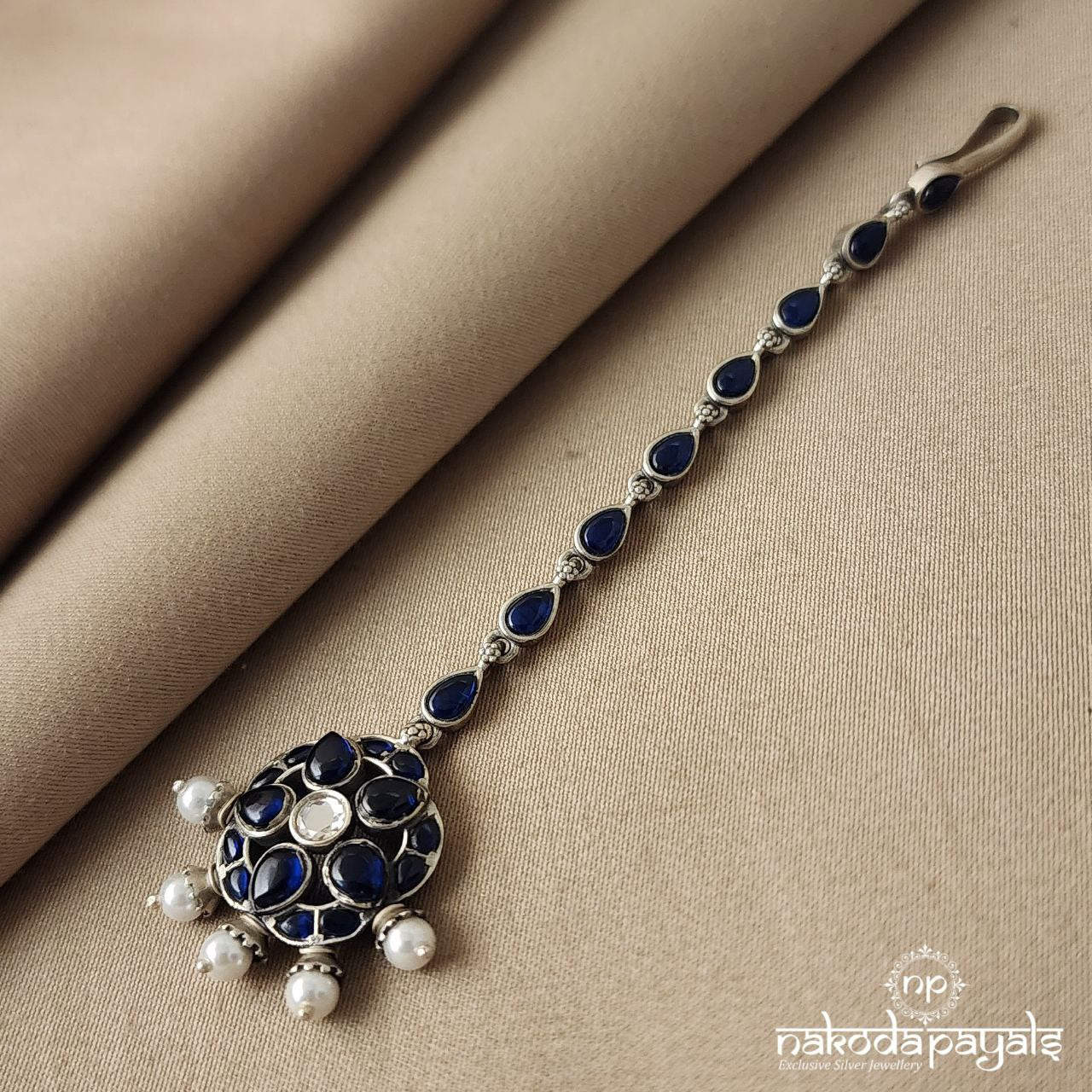 Blue Floral Maang Tikka (M0268)