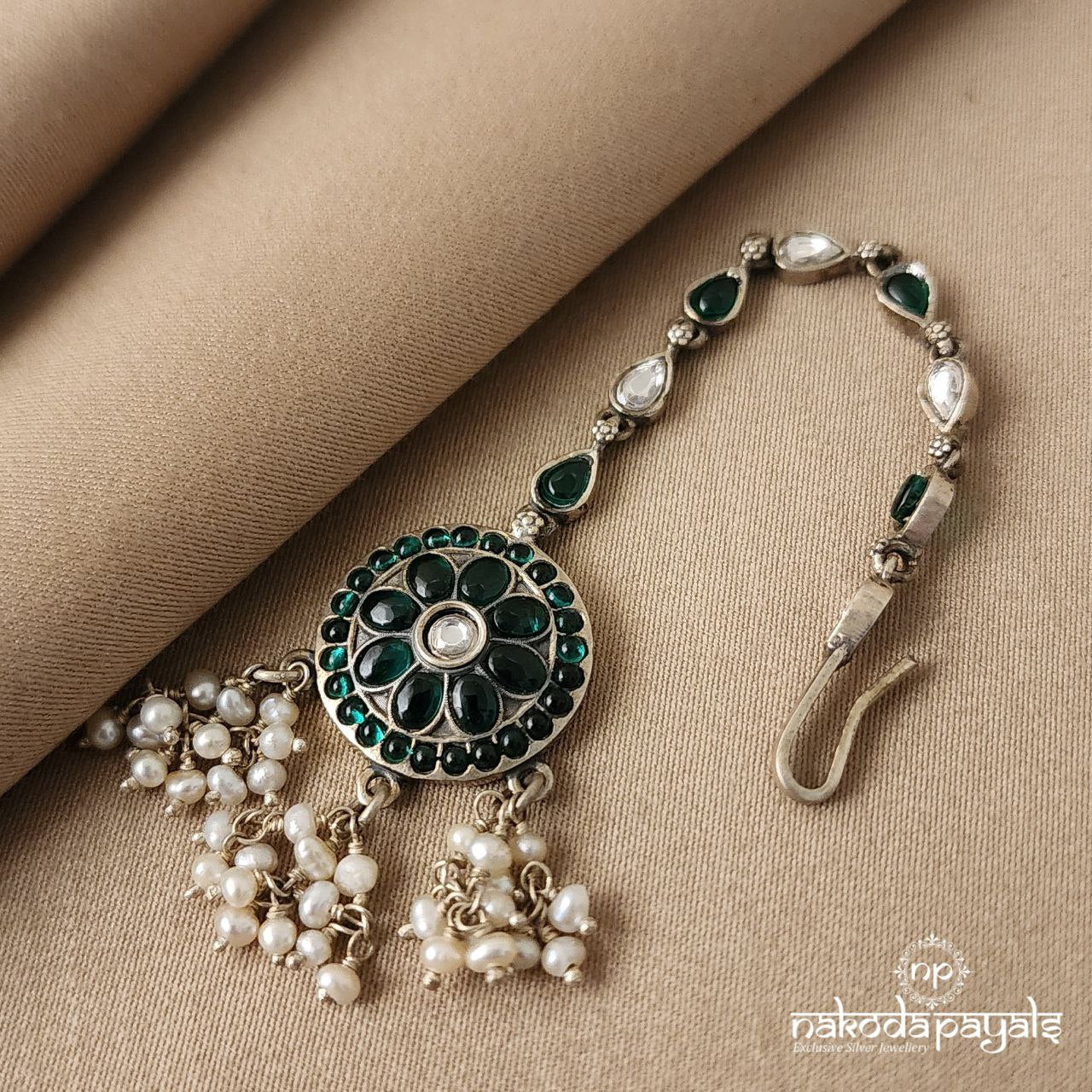 Green Floral Maang Tikka (M0312)