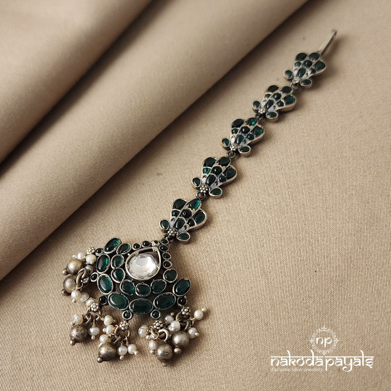 Green Maang Tikka (M0335)