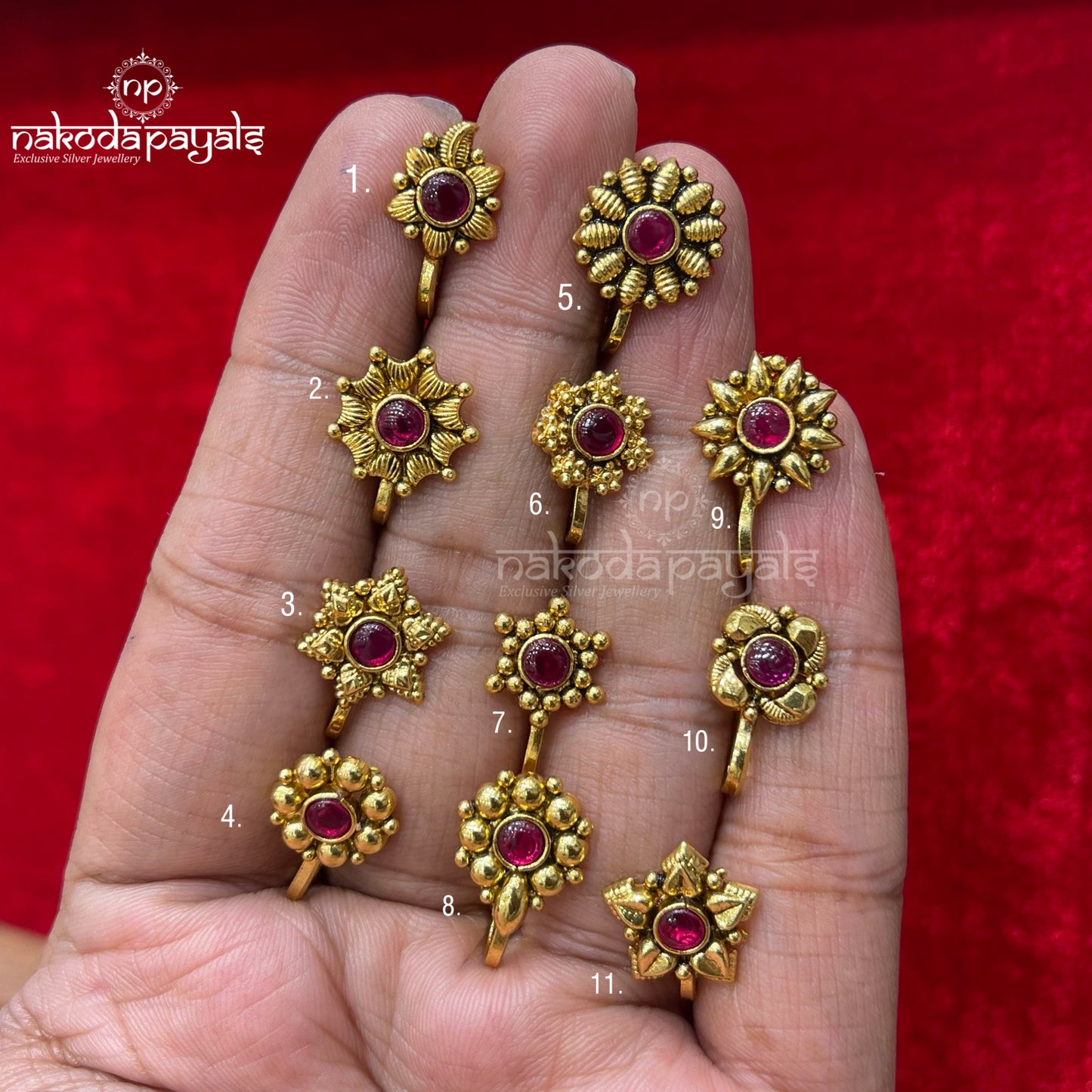 Gold plated clip on nosepin np0253