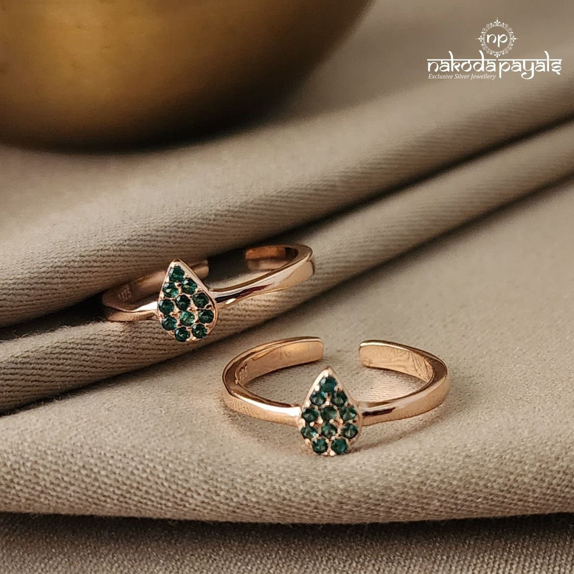 Green CZ Toerings Pair (T2688)