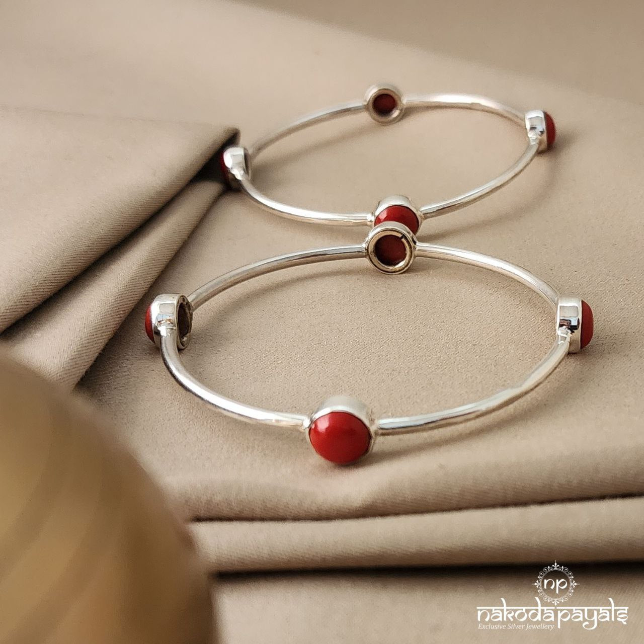 Coral Bangle Pair (K3859)