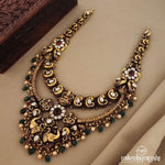 Mahalakshmi Moissanite Peacock Long Neckpiece (Gn7153)