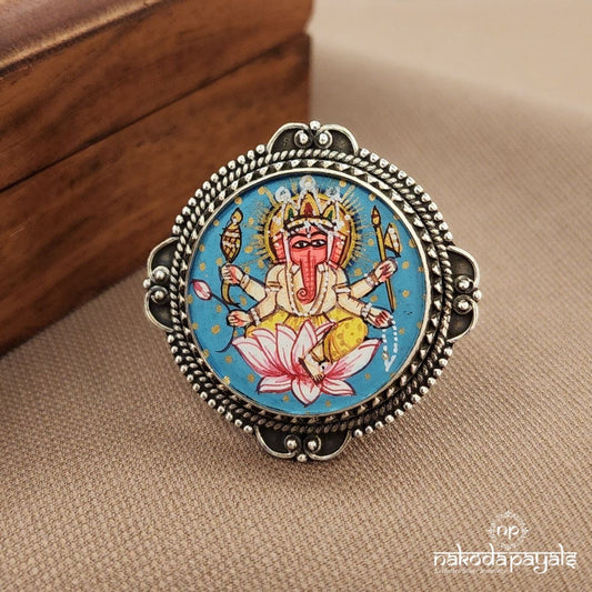 Divine Aura Hand Painted Finger Ring (F2794)