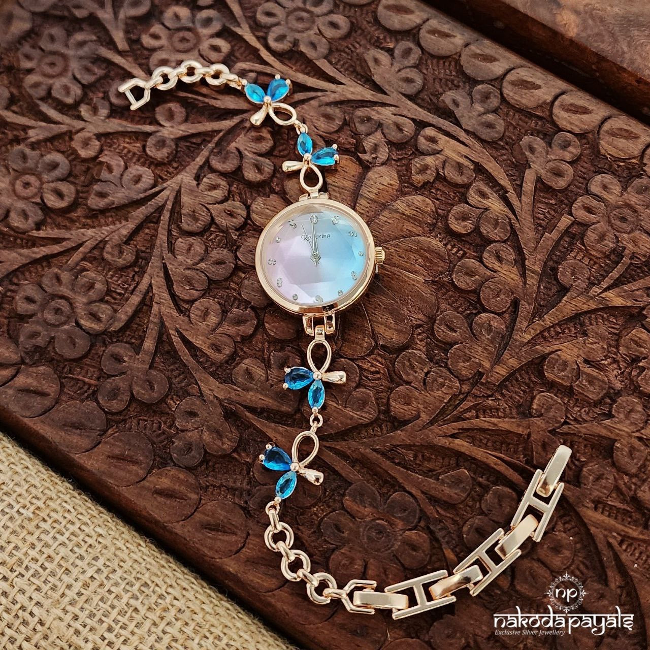 Butterfly Bow Rose Gold Watch (W0257)