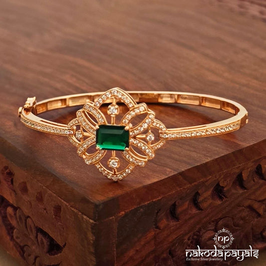 Emerald Rose Gold Openable Kada (St4123)