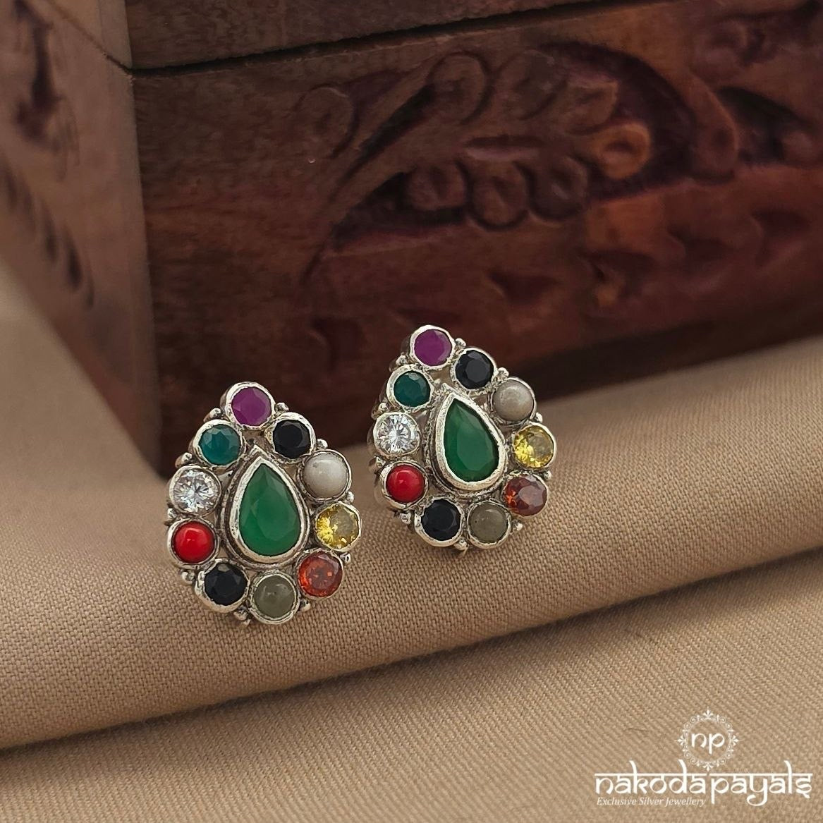 Cute Navratna Studs (S4222)