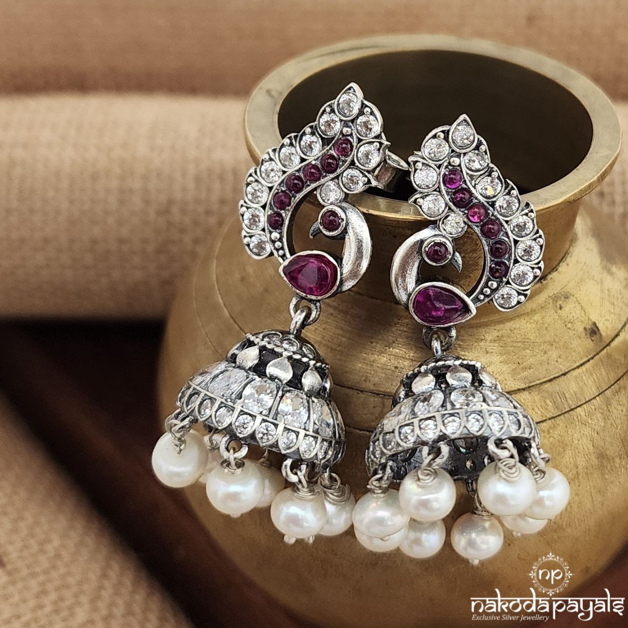 Shiny Twin PeacockJhumka(J1229)