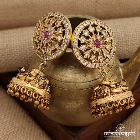 Circular Floral Jhumka(Ge9361)