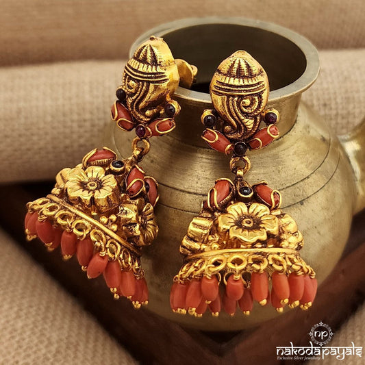Red Drop Jhumka(Ge9360)