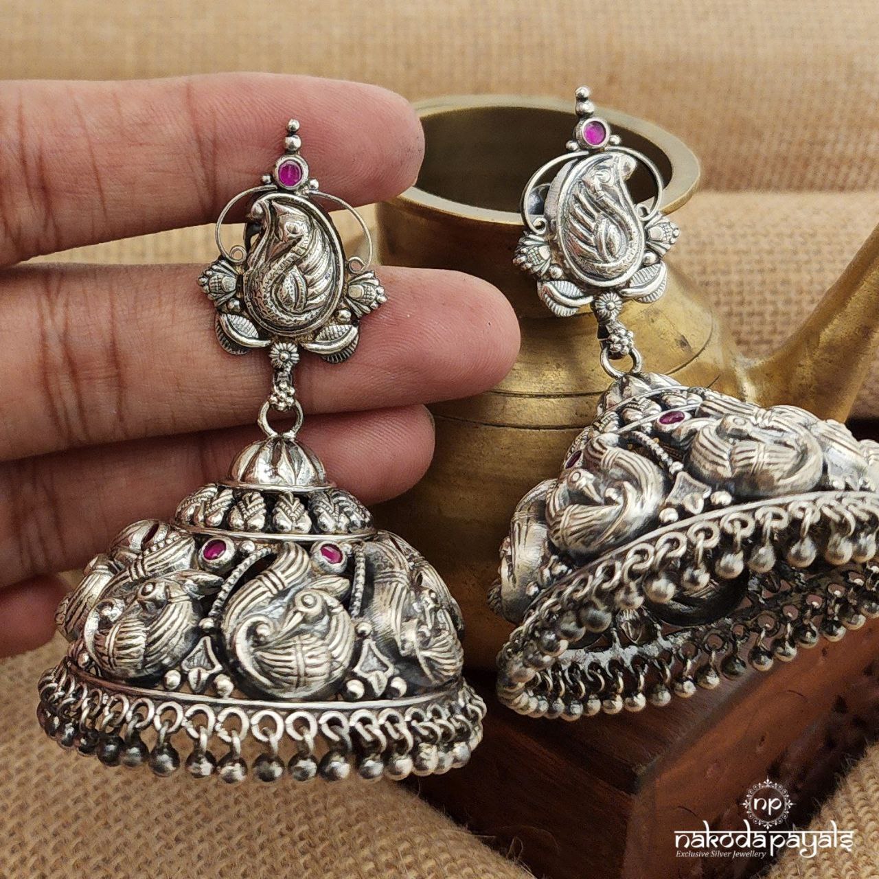 Peacock Pink Jhumka(J1284)