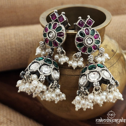 Kemp Pearled Drop Jhumka (J1288)