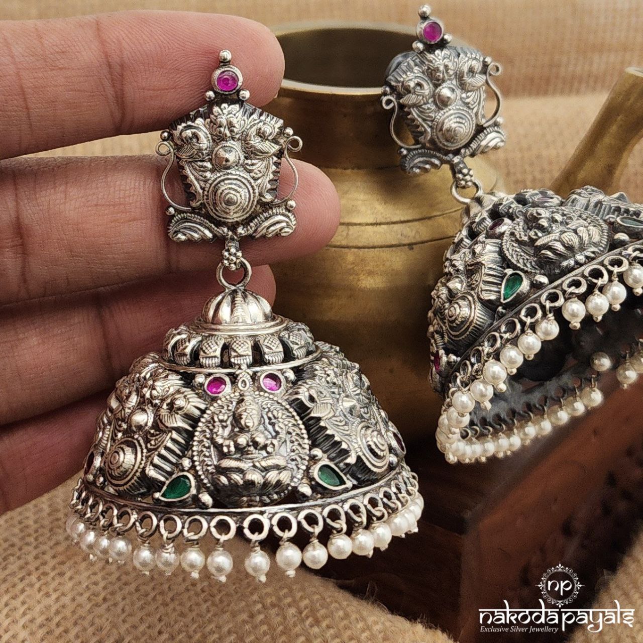 Oxidised Lakshmi Jhumka(J1290)