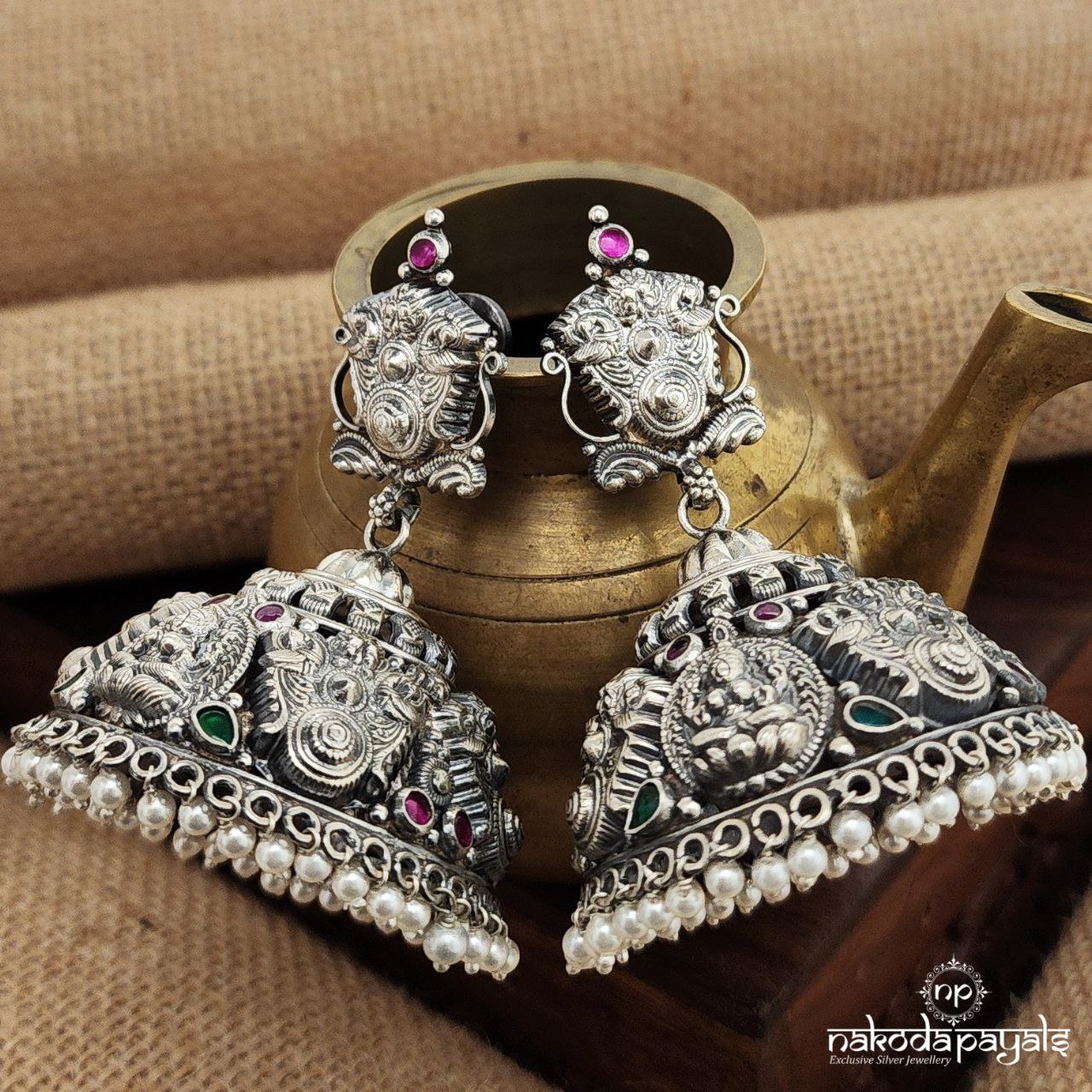 Oxidised Lakshmi Jhumka(J1290)