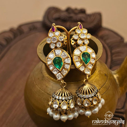 Floral Mango Jhumka (Ge11643)
