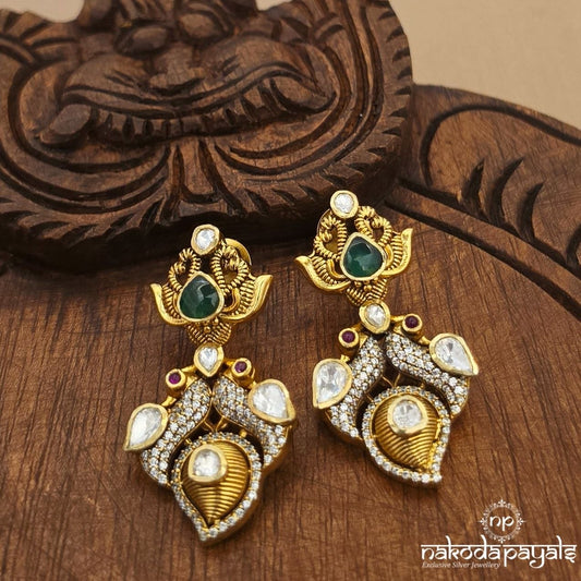 Twin Birdy Mango Chandbali (Ge11640)