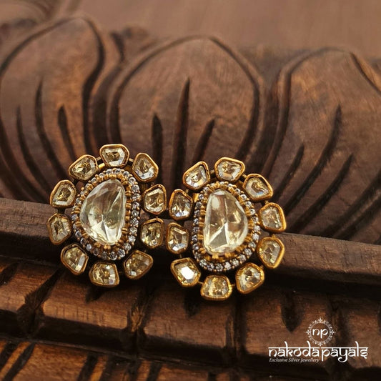 Moissanite Dot Studs (Ge11641)