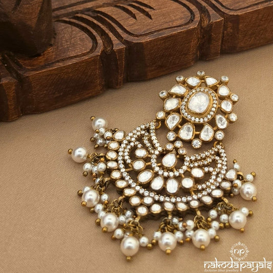 Moissanite Floral Pearl Pendant (Gp2728)