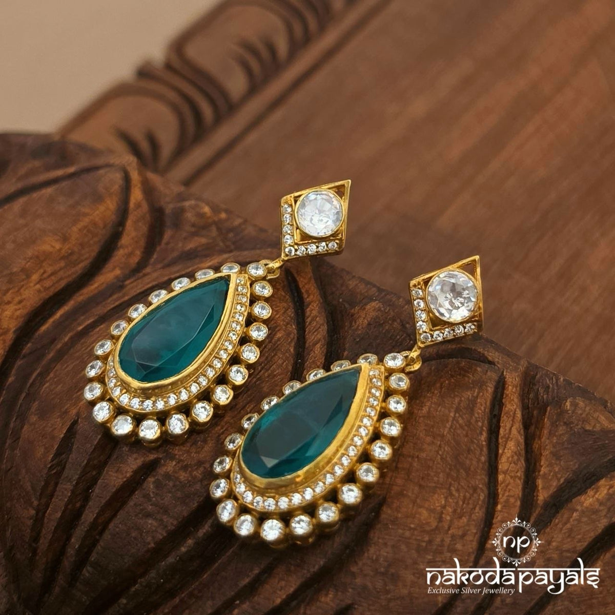 Green Drop Chandbali (Ge11637)