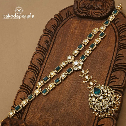 Green Drop Moissanite Matha Patti (Gm1337)