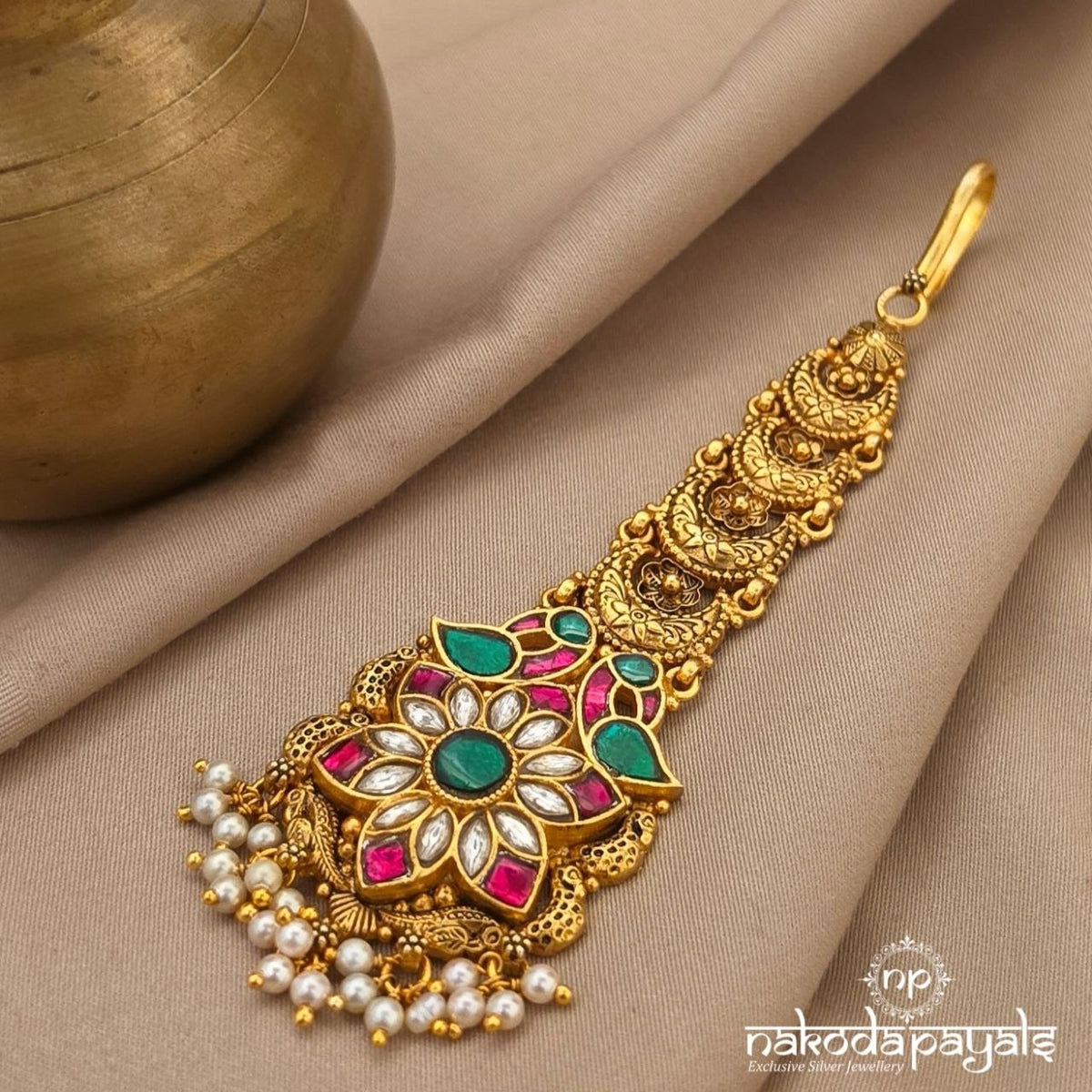 Twin Birdy Floral Maang Tikka (Gm1335)