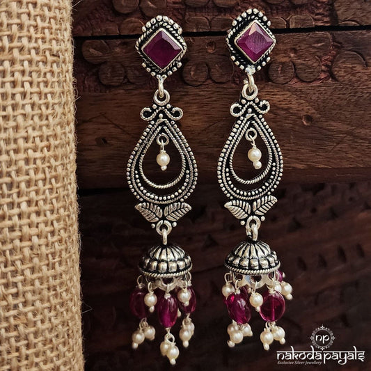 Pink Pearl Drops Jhumka (J1406)