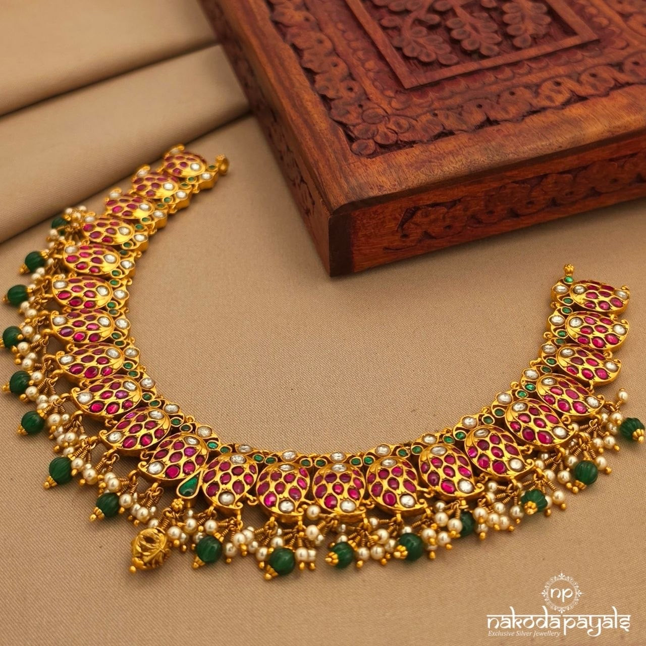 Elegant Reversible Kundan Neckpiece (Gn10407)