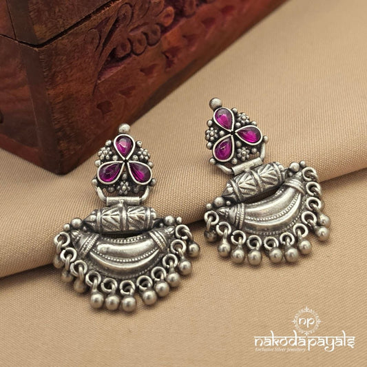 Traditional Pink Floral Chandbali (C4169)