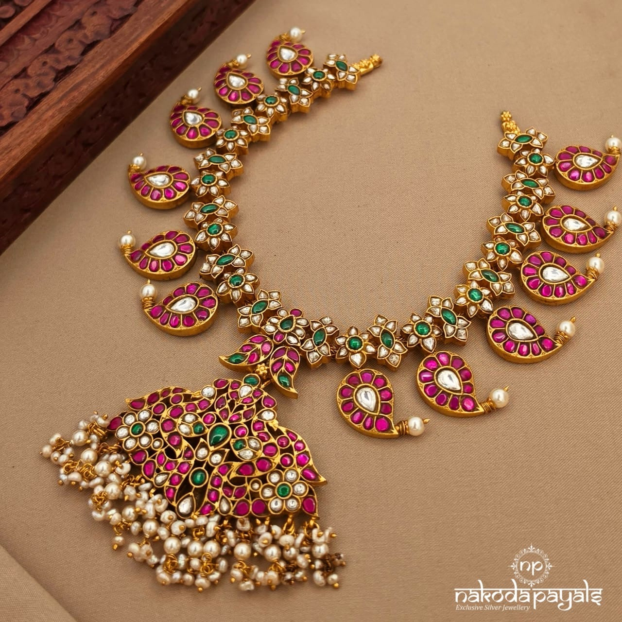Mango Peacock Kundan Neckpiece (Gn10455)