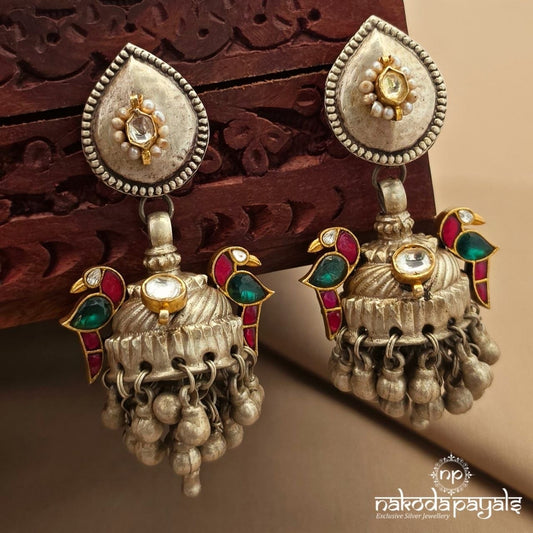 Twin Birdie Dual Tone Jhumka (J1688)