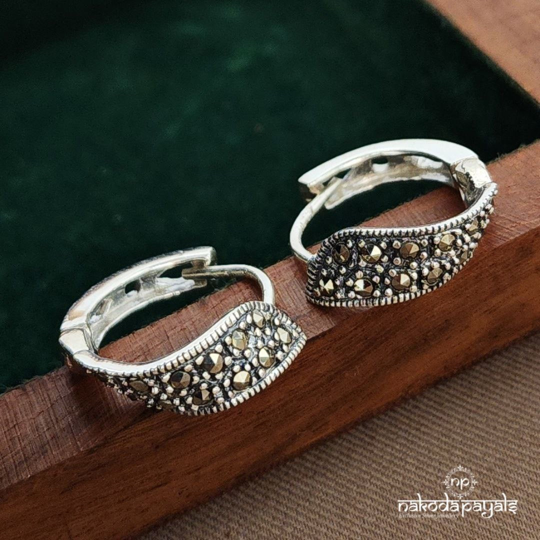 Leaf Marcasite Earrings (St3615)