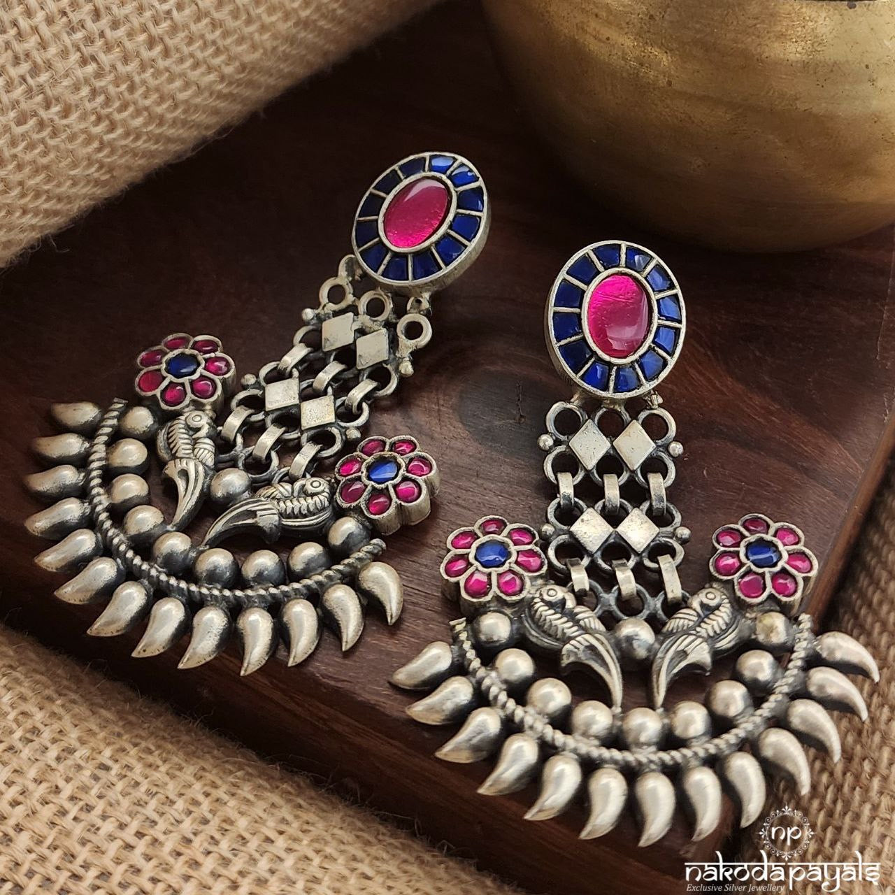 Royal Blush Pink Kundan Chandbali (C3571)