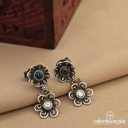 Cute Floral Kundan Chandbali (C4167)